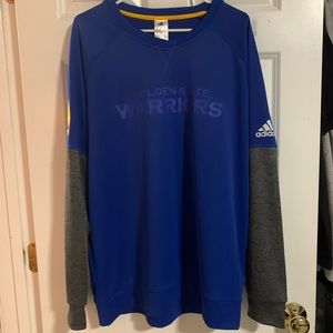 NWT Men's XL Adidas Golden State Warriors Long Sleeve Shirt